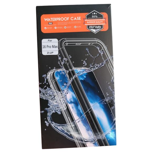 Yogree iPhone 16 Pro Max Case Black Waterproof Diving 2 Meter - Picture 8 of 8